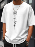 Men's T-Shirt Mystic Sun And Moon Phases With Celestial Symbols T Shirt