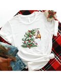 Men's T-Shirt Festive Greenery With Playful Sloth Hanging Among Christmas Tree