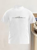 Men's T-Shirt Minimal Line Text With Handwritten Script Word T Shirt