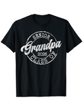 Men's T-Shirt Senior Grandpa 2026 Vintage Badge With Classic Lettering Design Grandpa