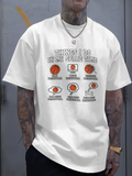 Men's T-Shirt Things I Do In My Spare Time Graphic Basketball Themed Icons Shirt