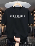 Men's T-Shirt Los Angeles Downtown Simple Modern Typography Design T Shirt