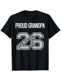 Men's T-Shirt Proud Grandpa Senior 2026 Varsity Style Numbers With Bold Lettering T Shirt