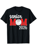 Men's T-Shirt Senior Mom 2026 With Volleyball Heart Graphic Shirt