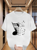 Men's T-Shirt Exploding Notes With Dynamic Flowing Particles Music Note
