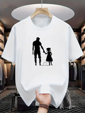 Men's T-Shirt Shadow Silhouettes Of Man And Girl With Heart Shape
