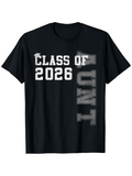 Men's T-Shirt Class Of 2026 Stacked Bold Letters With Graduation Themed Aunt
