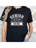 Men's T-Shirt Senior Stars With Volleyball And Team Name Banner