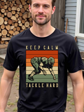 Men's T-Shirt Keep Calm Vintage Sunset Football Player American Football