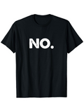 Men's T-Shirt No Distressed Bold White Typography Cotton T Shirt