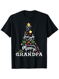 Men's T-Shirt Let It Be Merry Christmas Tree For Grandpa