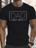 Men's T-Shirt Simple Boxed Typography With Modern Minimalist White Letters Dad