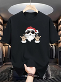 Men's T-Shirt Cool Santa Claus With Sunglasses And Holiday Hand Gesture Santa