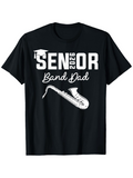 Men's T-Shirt Senior 2026 Band Dad With Graduation Hat And Saxophone