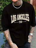 Men's T-Shirt Los Angeles Text With Vintage Collegiate Sports Graphic Lettering