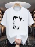Men's T-Shirt Abstract Grunge Ink Marks On Plain White Surface Fang