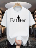 Men's T-Shirt Father Silhouette Of Adult And Child Holding Hands T Shirt