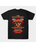 Men's T-Shirt Politically Incorrect Christmas Eagle With Red Banners And Patriotic Text Shirt
