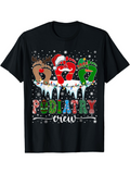 Men's T-Shirt Festive Christmas Icicles With Multicolored Holiday Toes And Snowy Letters Foot