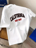 Men's T-Shirt California West Coast Retro Typography Style On White T Shirt
