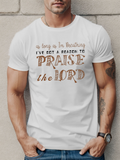 Men's T-Shirt As Long As I Am Breathing Creative Handwritten Lettering With Inspirational Praise The Lord