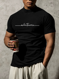 Men's T-Shirt Whatever Minimalist Handwritten Script Across Black T Shirt