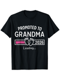 Men's T-Shirt Promoted To Grandma Loading Baby Feet And Futuristic Year Graphic
