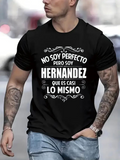 Men's T-Shirt Whimsical Statement With Flourishes Around Bold Hernandez Text Shirt
