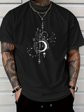 Men's T-Shirt Mystical Celestial Symbols With Arrows Stars And Crescent Moon