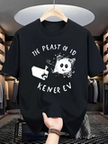 Men's T-Shirt The Peast Of Id With Doodle Art And Cartoon Monster