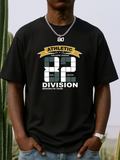 Men's T-Shirt Athletic Brooklyn Team With Check Patterned Number Division