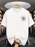 Men's T-Shirt Abstract Black Ink Splatter With Layers Swirling On Clean Canvas T Shirt