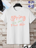 Men's T-Shirt Spring Is In The Air Pastel Soft Brush Lettering Minimalist T Shirt