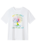 Men's T-Shirt No Family Like The One I Got Colorful Rainbow Tree Under Bright Sunlight