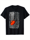 Men's T-Shirt Bold Grunge Paint Streaks With Bright Red Stylized Heart