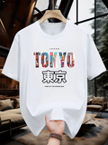 Men's T-Shirt Colorful Urban Letters With Bold Graphic Tokyo