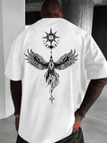Men's T-Shirt Rising From Ashes With Mythical Feathers Under Morning Sun Phoenix