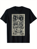 Men's T-Shirt Intricate Ancient Carvings With Elaborate Figures Among Sacred Symbols Art Panel