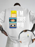Men's T-Shirt Stacked Vintage Cassette Tapes With Playful Retro Style Design