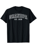 Men's T-Shirt Grandpa Established Twenty Twenty Six Text Design Grandpa