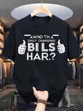Men's T-Shirt Action Thumbs Up Surrounded By White Playful Lettering Hand