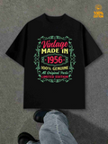 Men's T-Shirt Vintage Made In 1956 Colorful Lettering With Decorative Flourish T Shirt