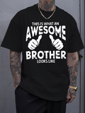 Men's T-Shirt This Is What An Awesome Brother Looks Like With Playful Hand Gesture Graphic