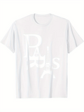 Men's T-Shirt Paris Bold Artistic Lettering Urban Casual Tee