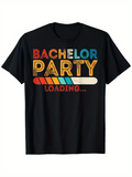 Men's T-Shirt Bachelor Party Loading Colorful Retro Text With Party Meter