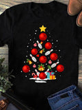 Men's T-Shirt Festive Holiday Balls Tree With Gifts And Christmas Decorations Tree
