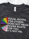 Men's T-Shirt Equal Rights For Others With Multicolored Chart Design Pie