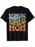 Men's T-Shirt Retro Distressed Letters Stylish Bernese Mountain Dog Mom T Shirt