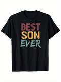 Men's T-Shirt Bold Retro Lettering With Multicolored Block Best Son Ever