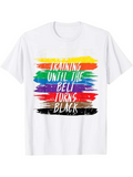 Men's T-Shirt Training Until The Belt Turns Black With Colorful Bold Painted Stripes
